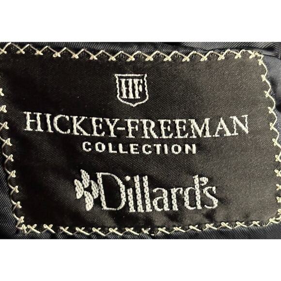 Hickey Freeman Blazer Size 44 Regular Charcoal Gray 100% Wool 2-Button Business - Picture 6 of 8